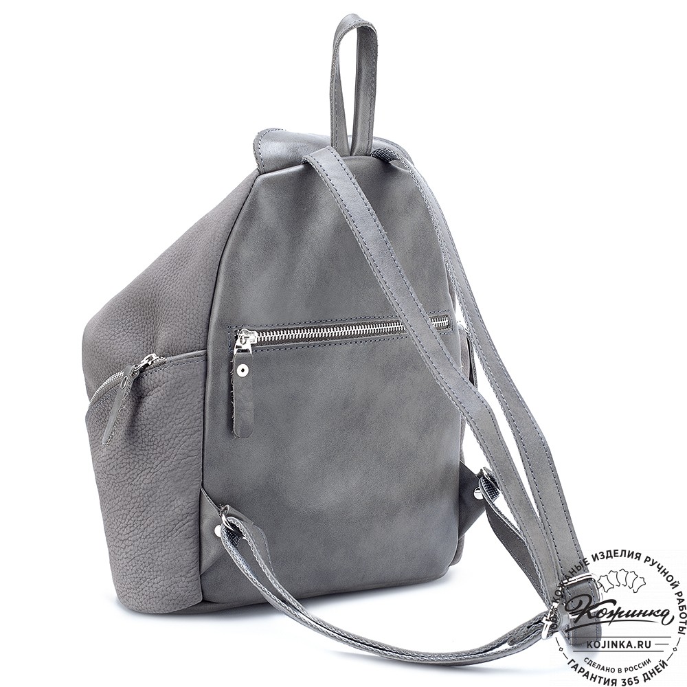 Женский кожаный рюкзак "Афродита" (серый нубук)