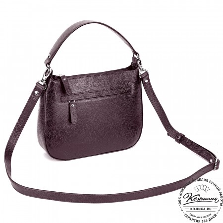 Женская кожаная сумка "Каролина" (баклажан)