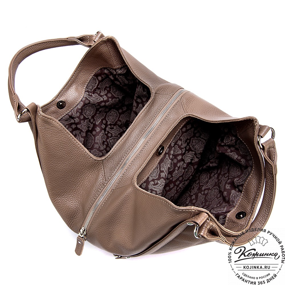 Женская кожаная сумка "Миллениум" (кофе)
