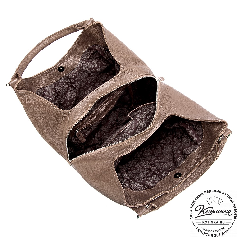 Женская кожаная сумка "Миллениум" (кофе)