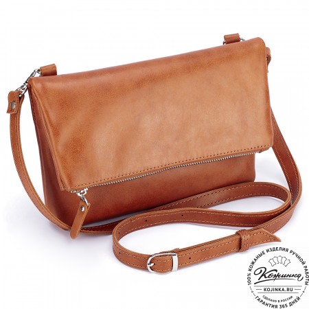 Кожаный клатч "Молли" (рыжий)