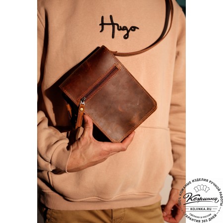  Кожаный сумка "Робин" (глянец красный)