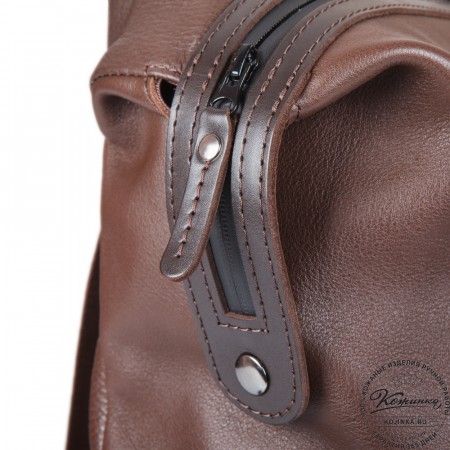 Кожаный рюкзак "Аргентум" (тёмно-коричневый)