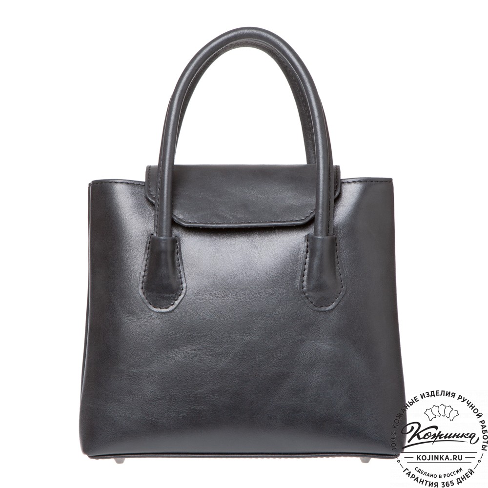 Женская кожаная сумка "Ванесса" (чёрная)