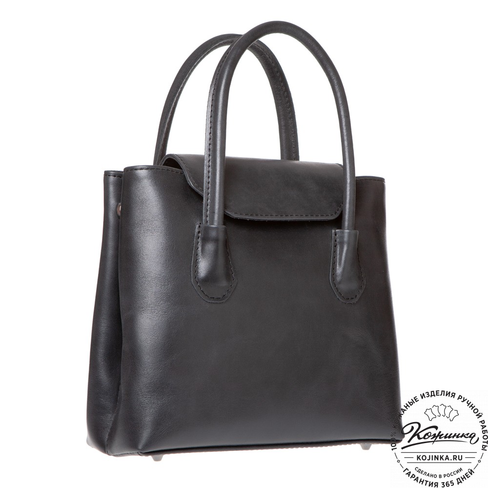 Женская кожаная сумка "Ванесса" (чёрная)