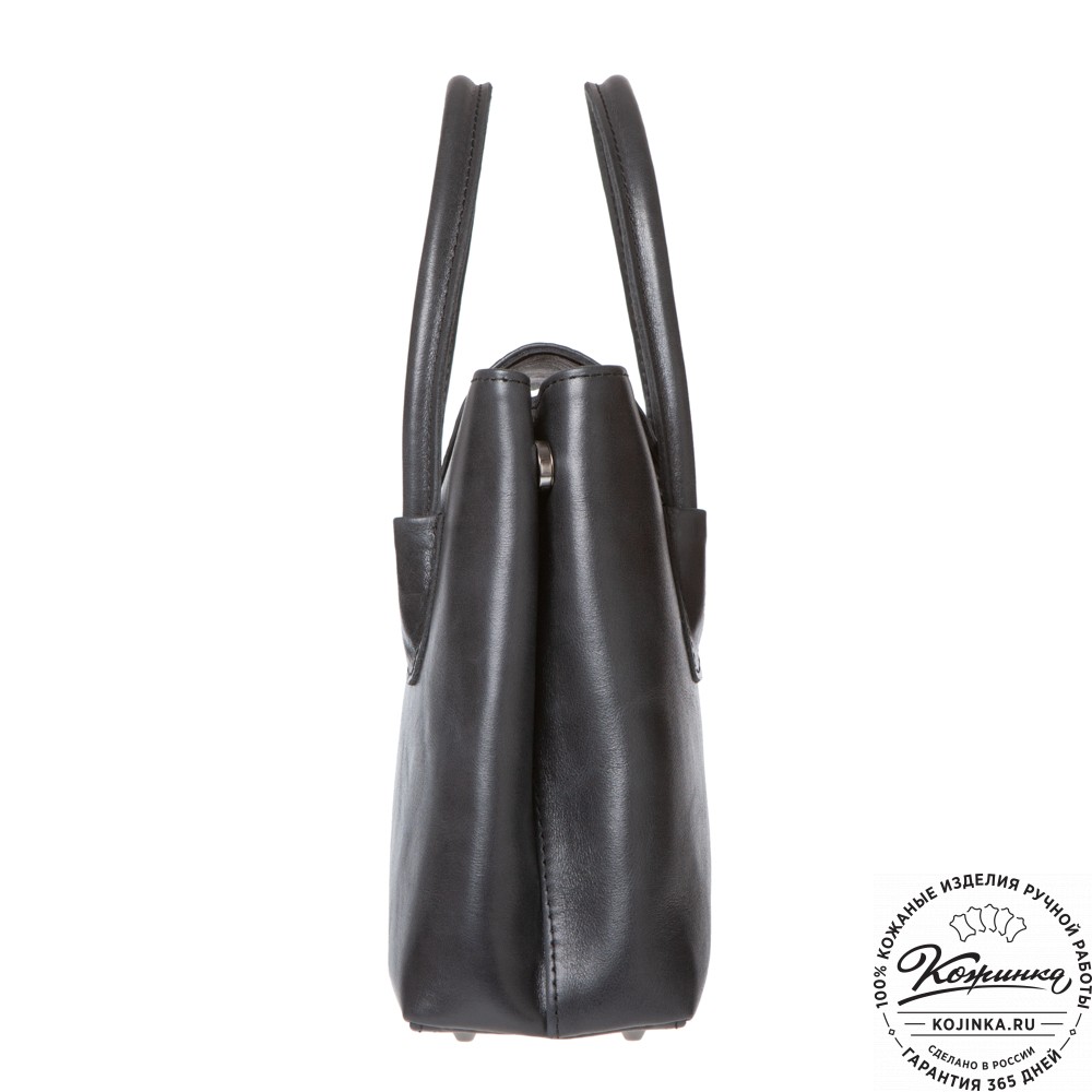 Женская кожаная сумка "Ванесса" (чёрная)