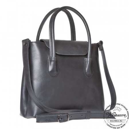 Женская кожаная сумка "Ванесса" (чёрная)