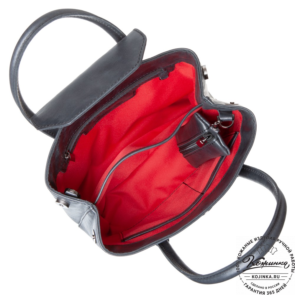 Женская кожаная сумка "Ванесса" (чёрная)