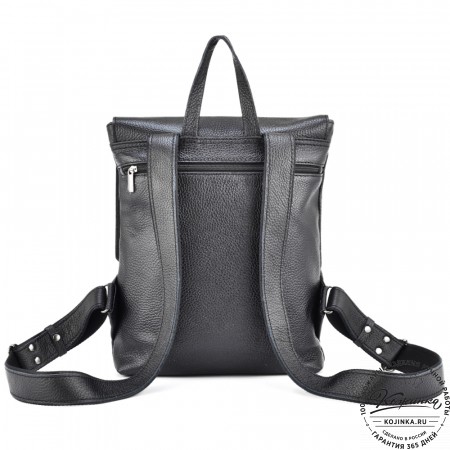 Кожаный рюкзак "Голландия New" (чёрный)