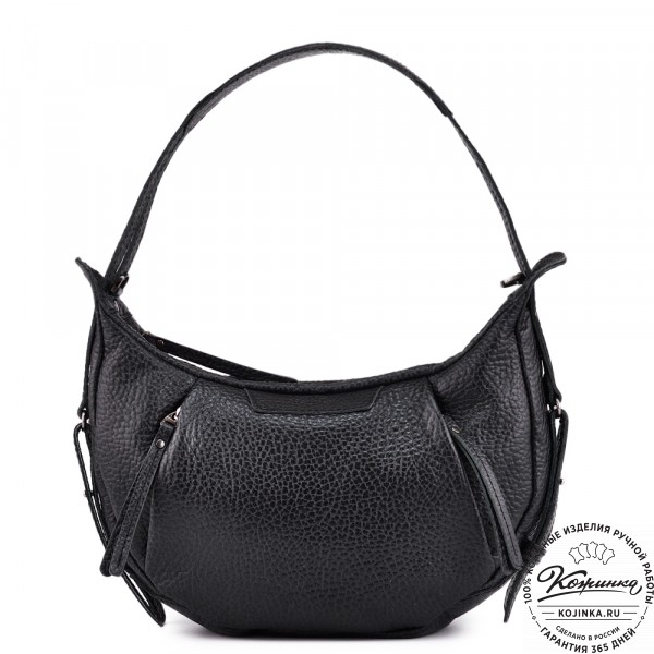 Женская кожаная сумка "Техас" (фактура чёрная). фото 1