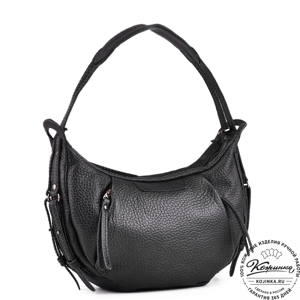 Женская кожаная сумка "Техас" (фактура чёрная)