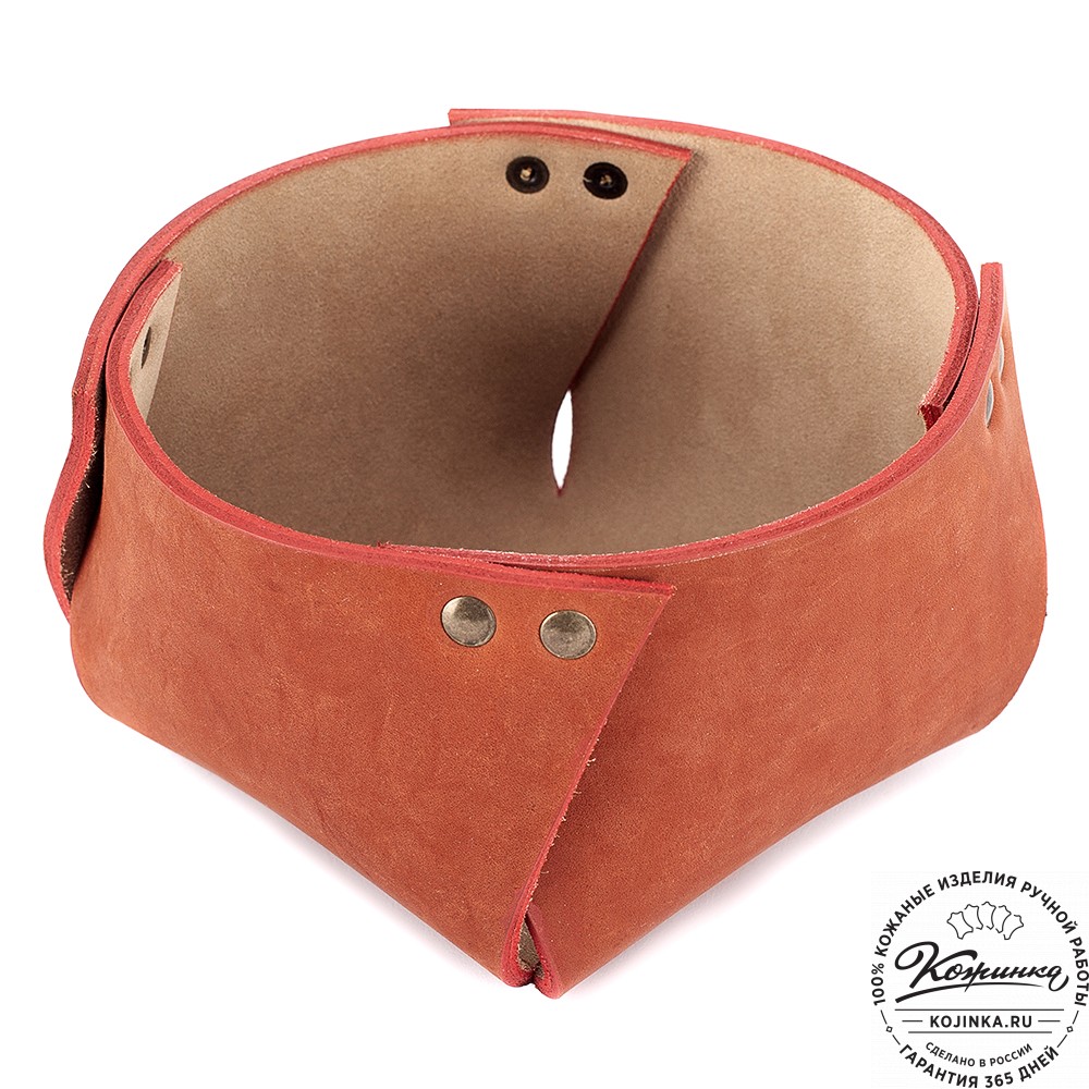Кожаная шкатулка "Тюби" (рыжая)