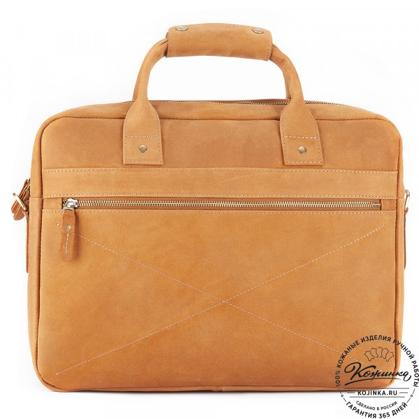 Кожаная деловая сумка "Андерсон" (коричневый крейзи). фото 1