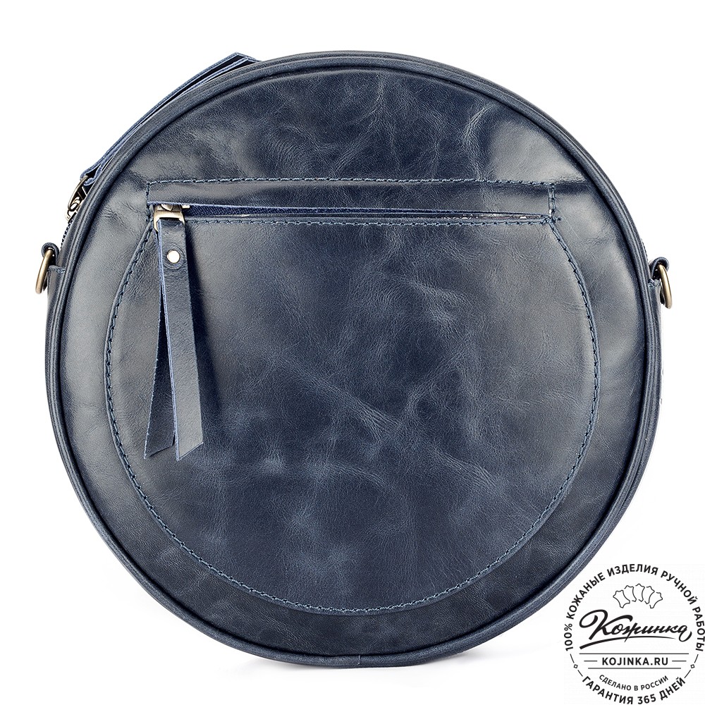 Женская кожаная сумка "Дарья" (синяя)