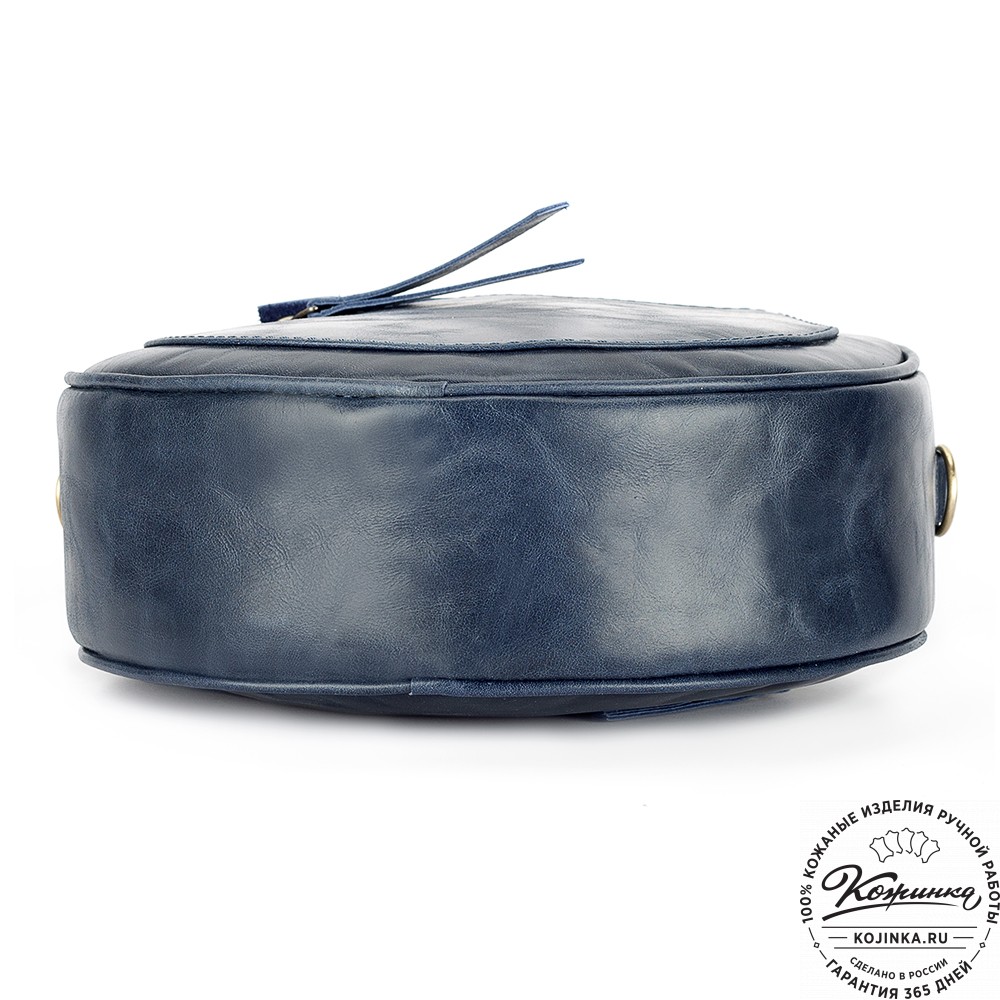 Женская кожаная сумка "Дарья" (синяя)
