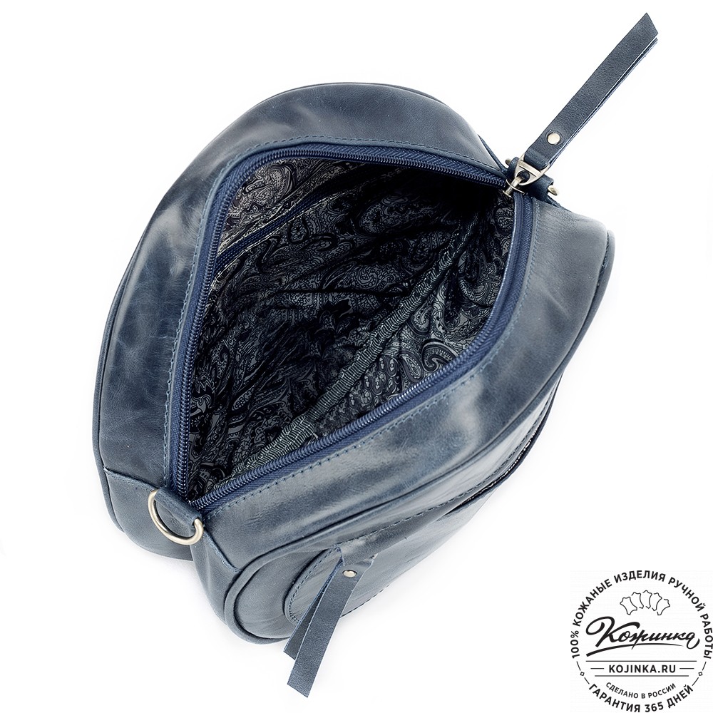 Женская кожаная сумка "Дарья" (синяя)