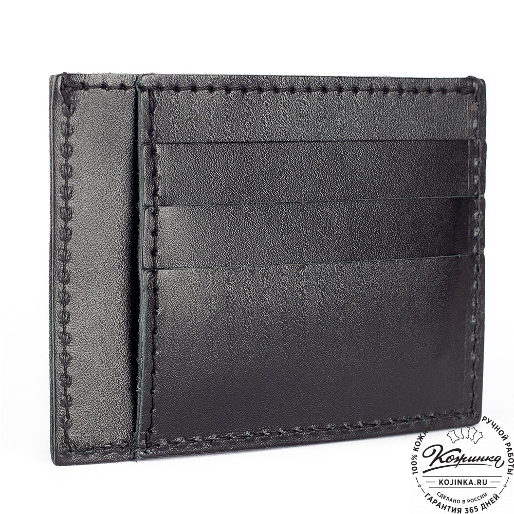 Кожаный футляр для карт "Мэри" (чёрный) 