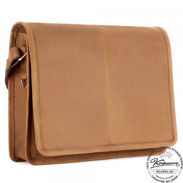 Кожаная сумка "Винсент" (коричневый крейзи). фото 1