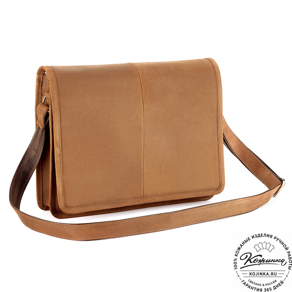 Кожаная сумка "Винсент" (коричневый крейзи)