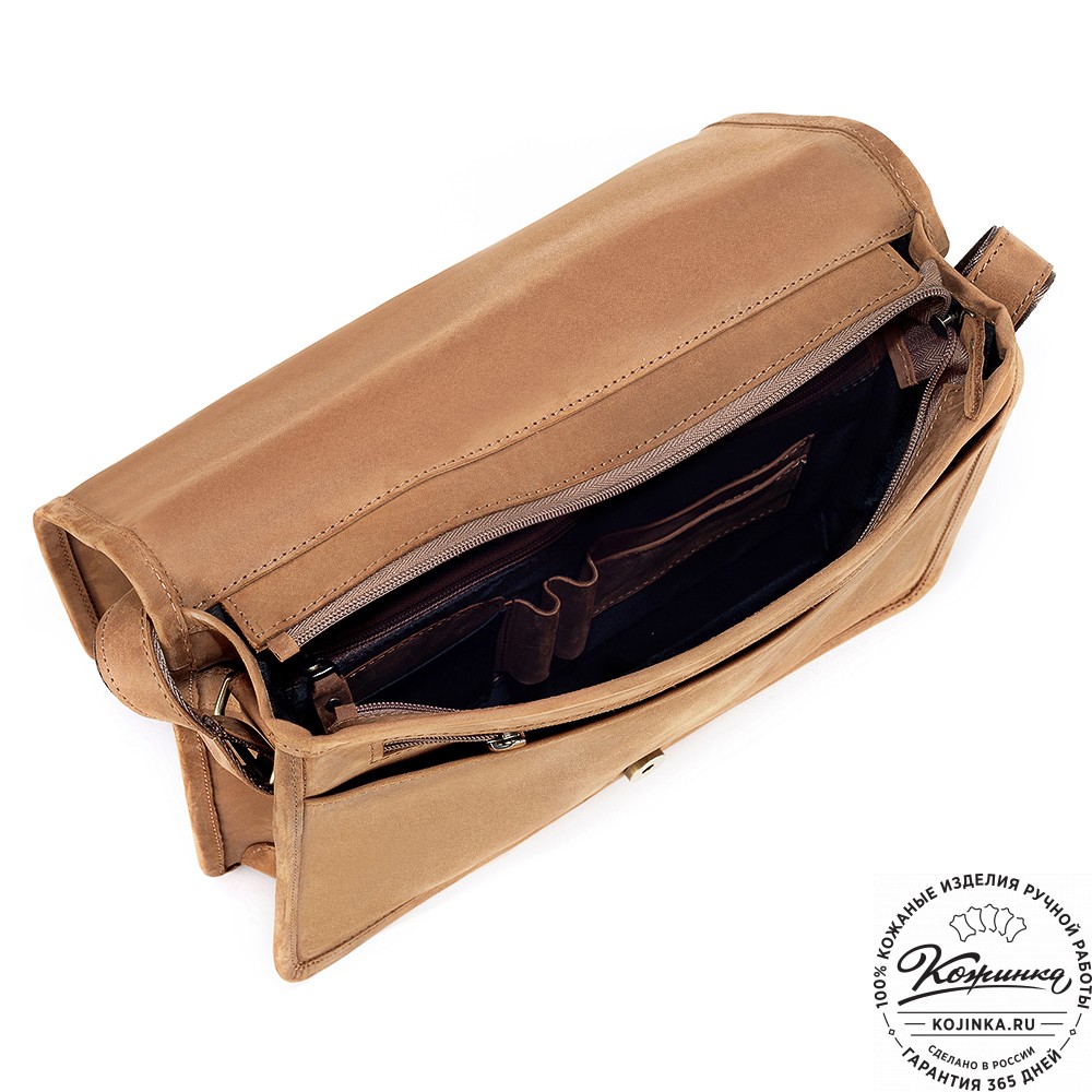 Кожаная сумка "Винсент" (коричневый крейзи)