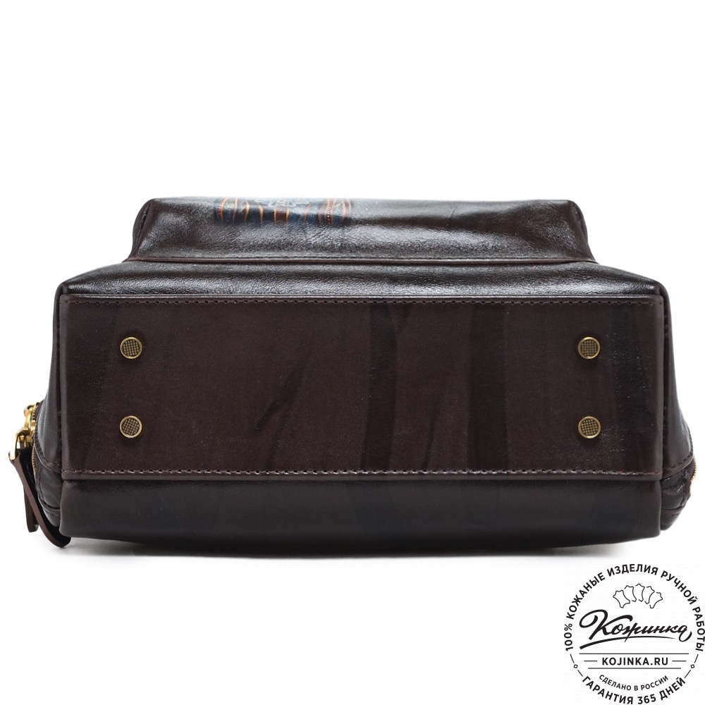 Женская кожаная сумка "Крис" "Кролик в короне"