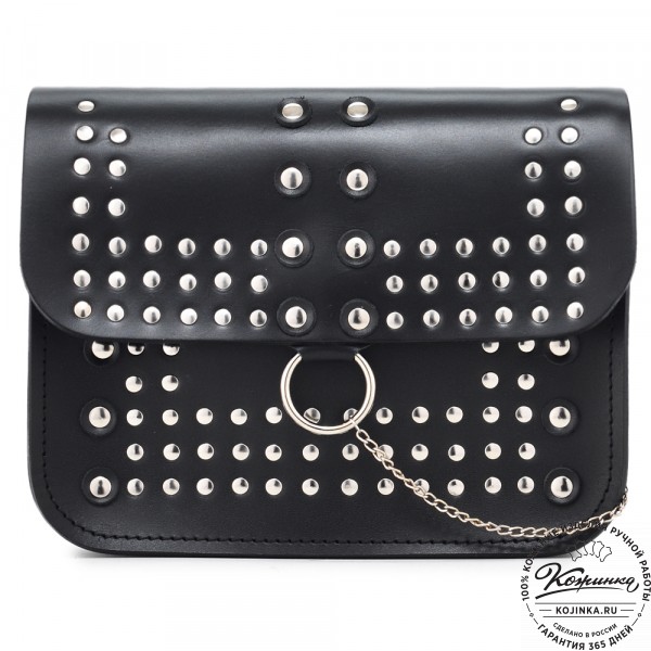 Кожаная сумка ручной работы "Мариарт" (черная). фото 1