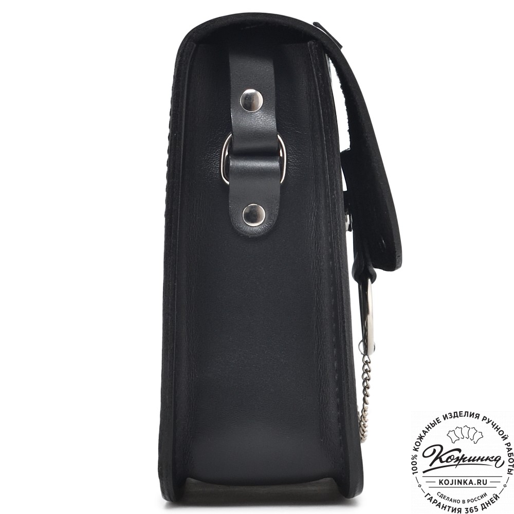 Кожаная сумка ручной работы "Мариарт" (черная)