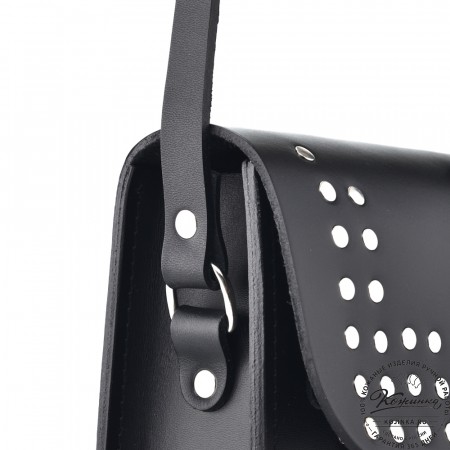 Кожаная сумка ручной работы "Мариарт" (черная)