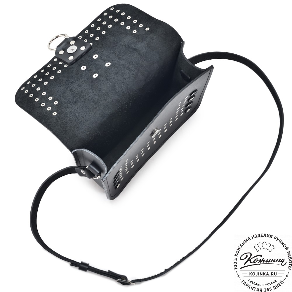 Кожаная сумка ручной работы "Мариарт" (черная)