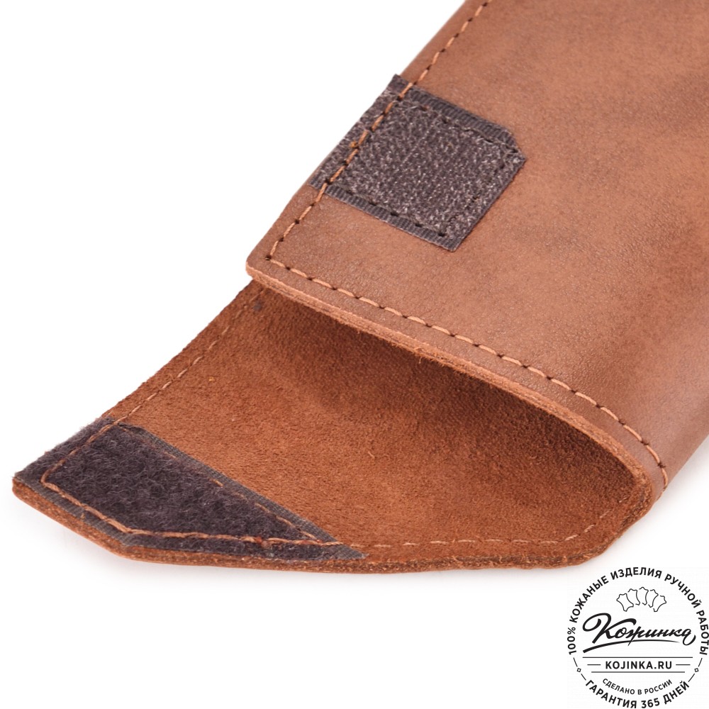 Кожаный футляр для очков "Марокко" (рыжий)