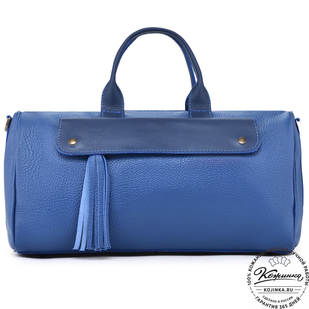 Женская кожаная сумка "Византия" (синий)