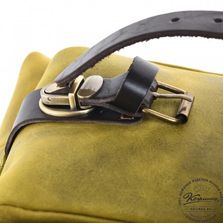 Кожаная сумка "Форман" (лимон крейзи)