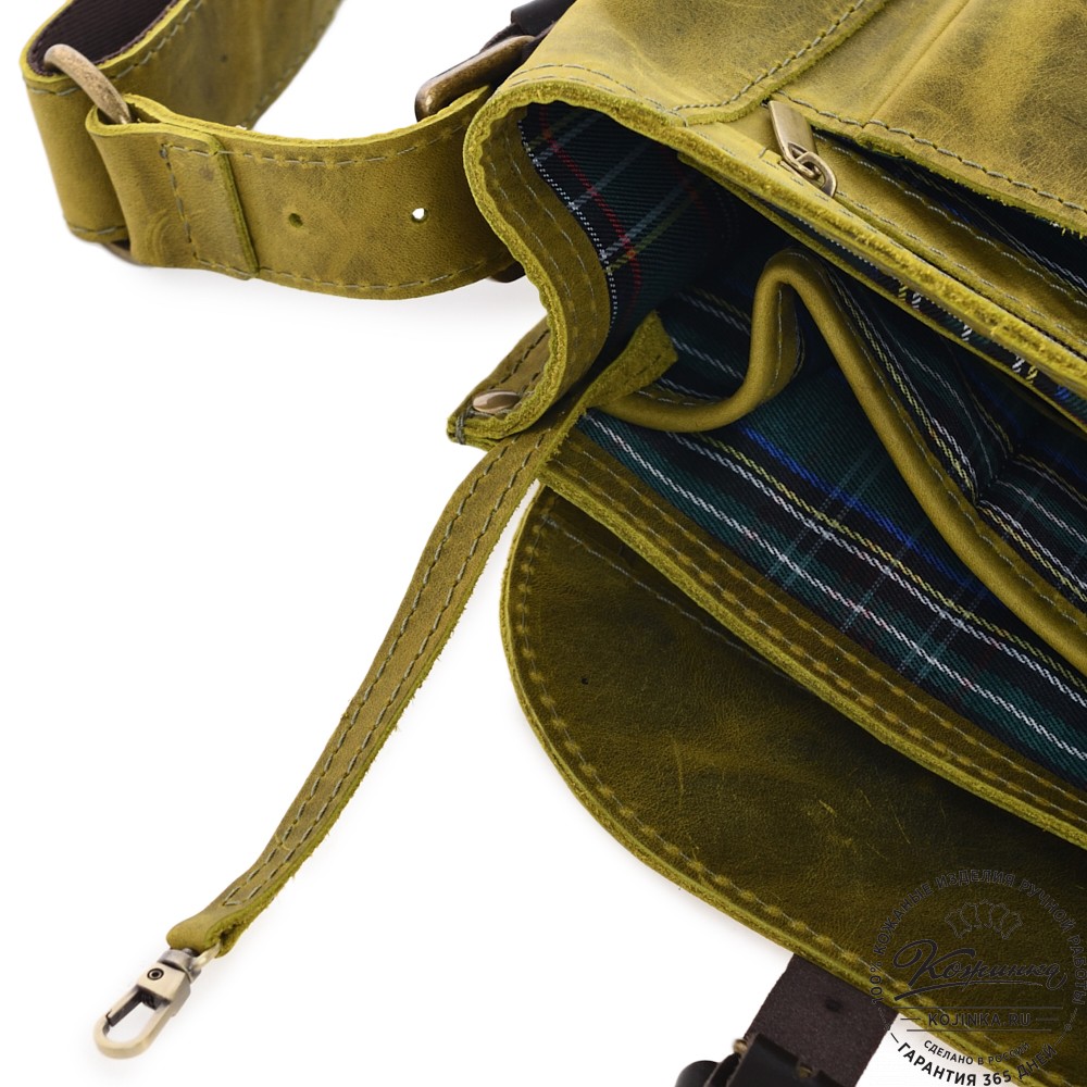 Кожаная сумка "Форман" (лимон крейзи)