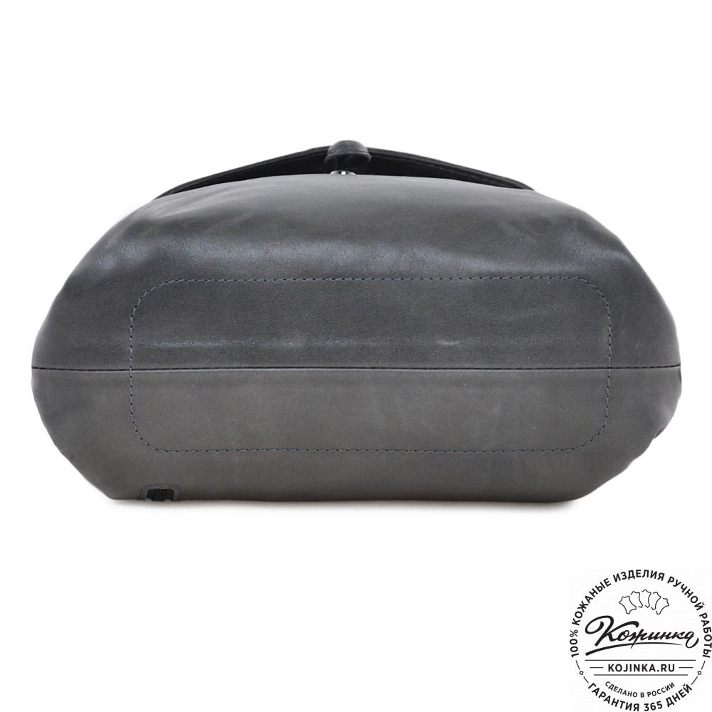  Женский кожаный рюкзак "Паулина" (серый)