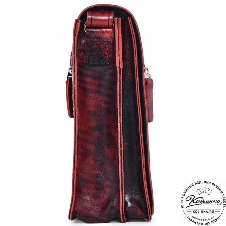  Кожаный сумка "Робин" (глянец красный)