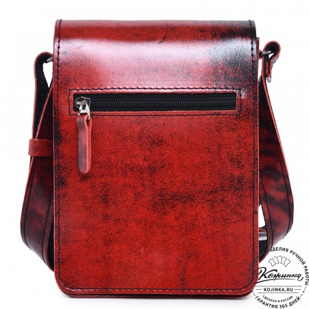  Кожаный сумка "Робин" (глянец красный)