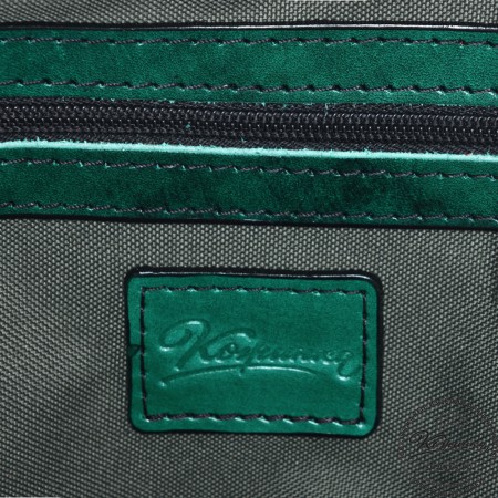  Кожаная сумка "Родос" (зеленый глянец) 