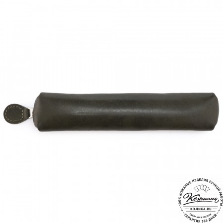 Кожаная мини-косметичка "Лонг" (хаки)