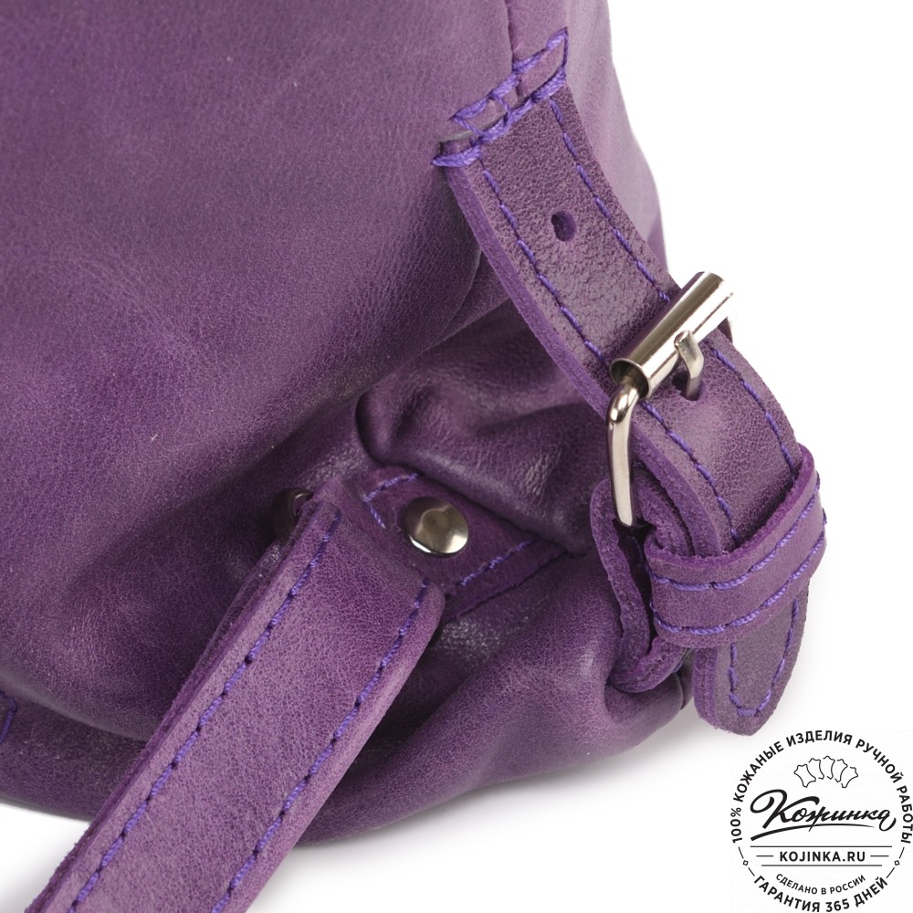 Женский кожаный рюкзак "Паулина" (сирень)