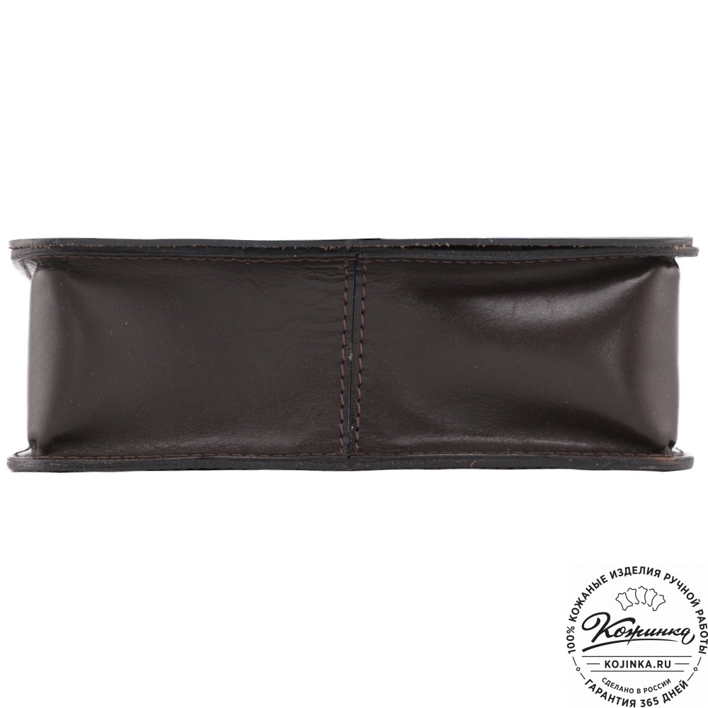 Кожаная сумка "Штурман" (тёмно-коричневая)