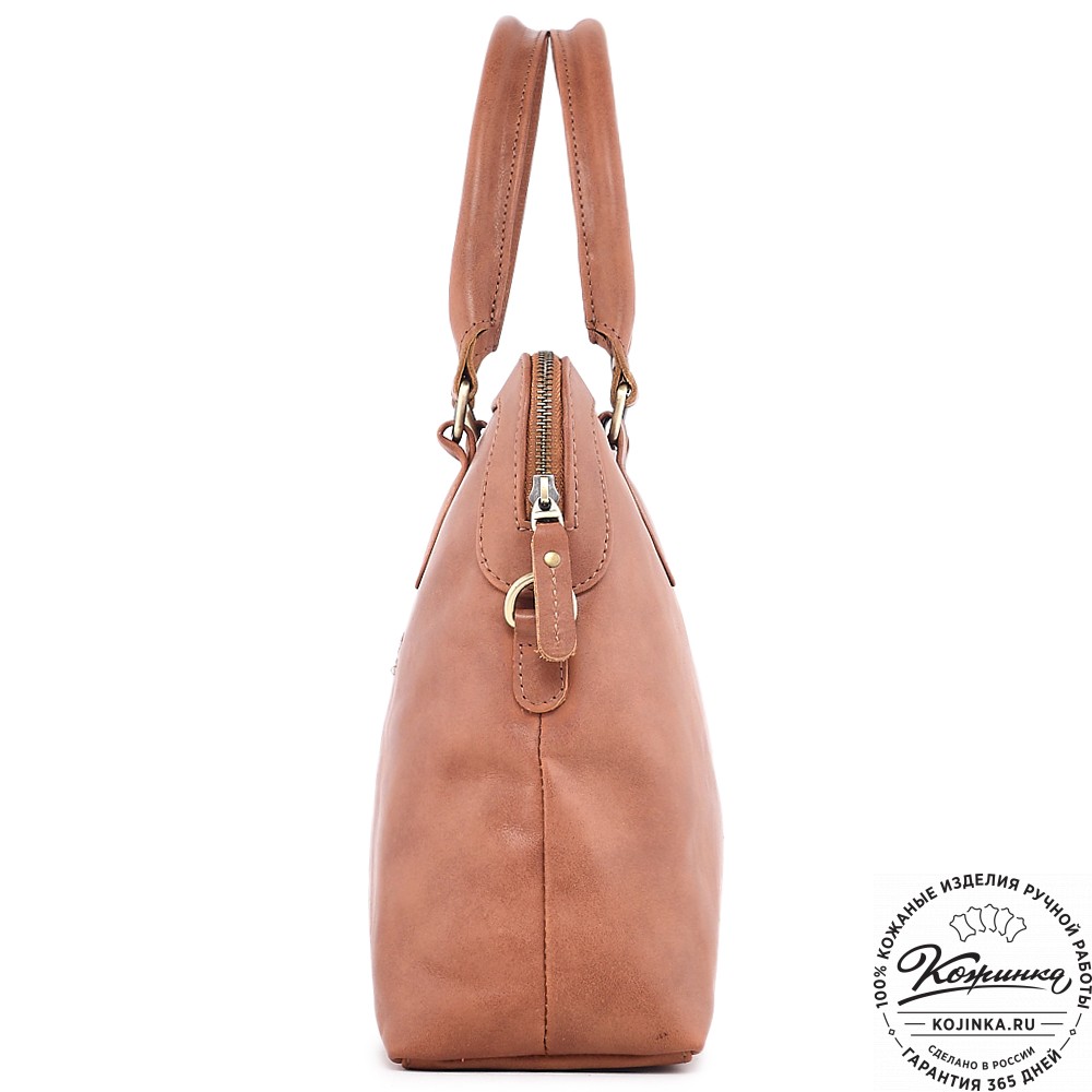  Женская кожаная сумка "Аврора" (рыжая гладкая кожа)