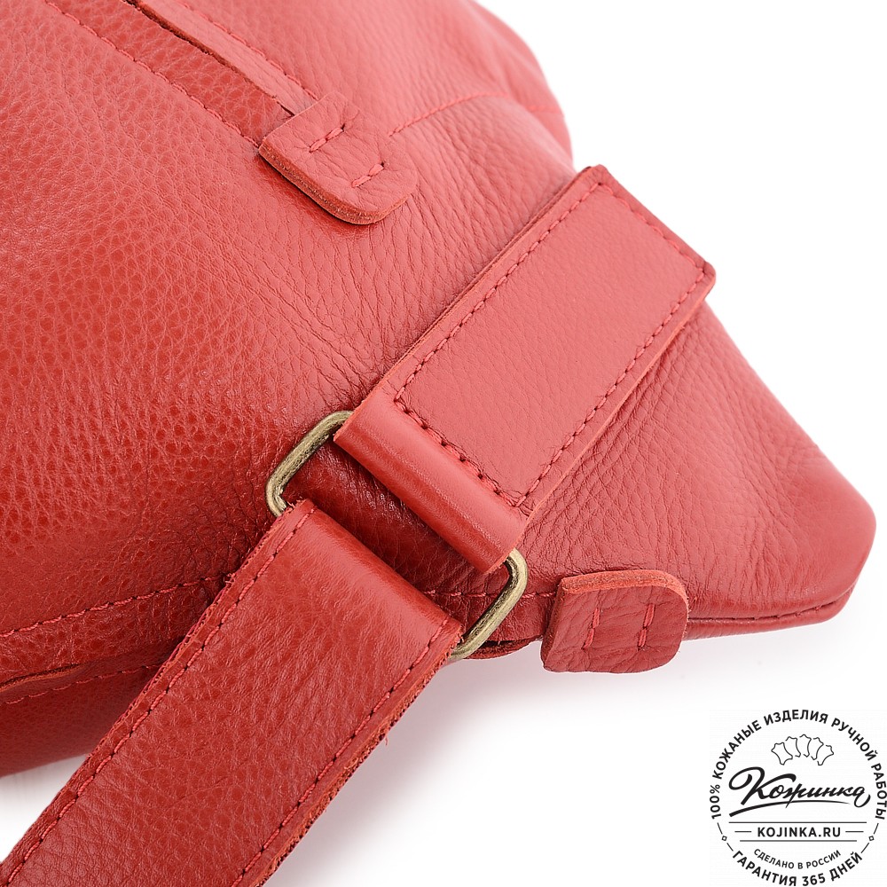  Кожаный рюкзак "Селена" (красный) 