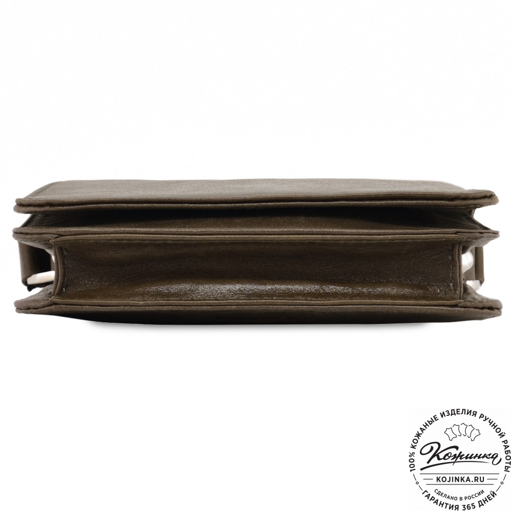 Мужская кожаная сумка "Таллин" (олива)