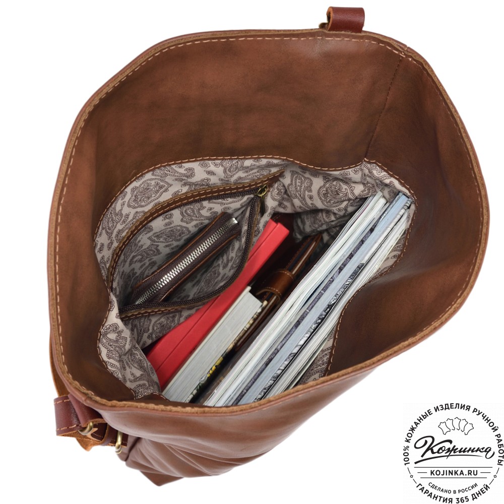  Кожаная сумка "Верона" (коричневая)