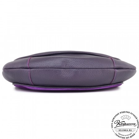  Женская кожаная сумка "Валенсия" (сирень-бордо) 