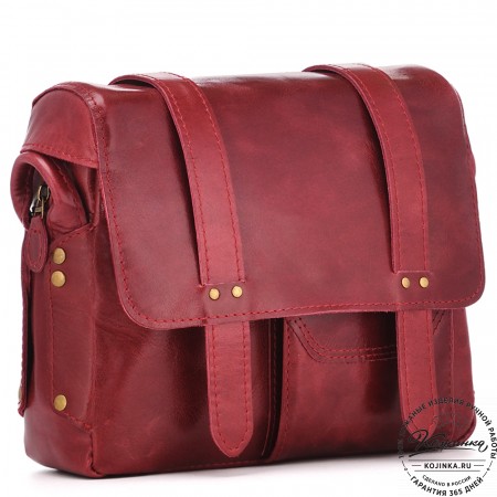 Кожаная  сумка "Фрея" (бордо)
