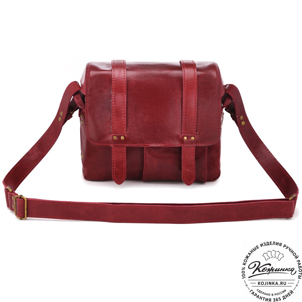 Кожаная  сумка "Фрея" (бордо)