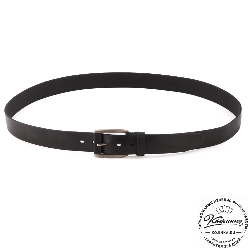 Кожаный ремень "Гигант" (черный)