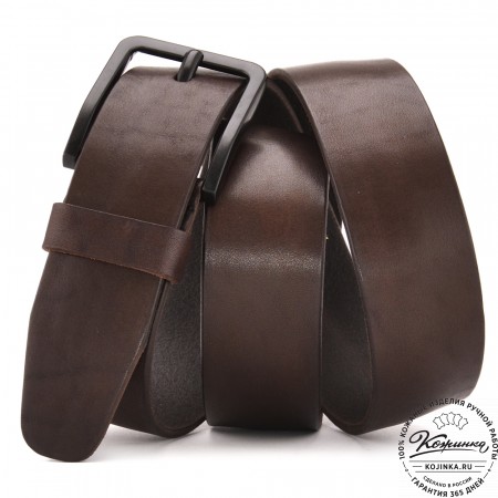 Кожаный ремень "Гольфстрим" (коричневый)