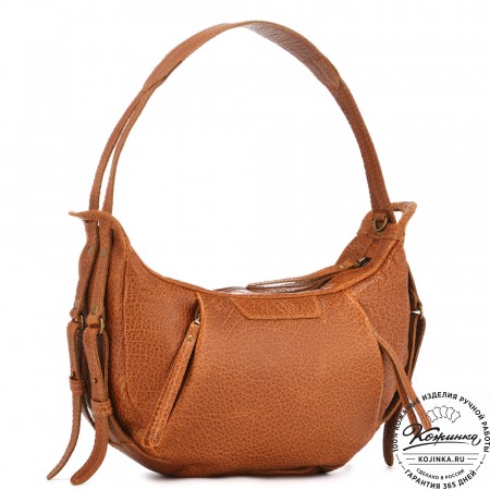  Женская кожаная сумка "Техас" (фактура рыжий)